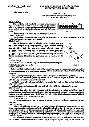 Đề thi học sinh giỏi cấp trường môn Vật lý Lớp 12 - Năm học 2019-2020 - Trường THPT Liễn Sơn (Có đáp án)